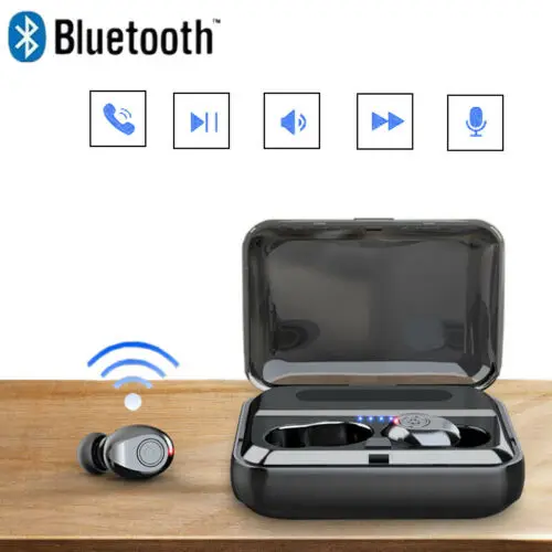 Mini True Wireless In Ear Gaming Bass Stereo Bluetooth 5 0 Earphones Waterproof Earbuds HiFi Sport Headset With Charging Box