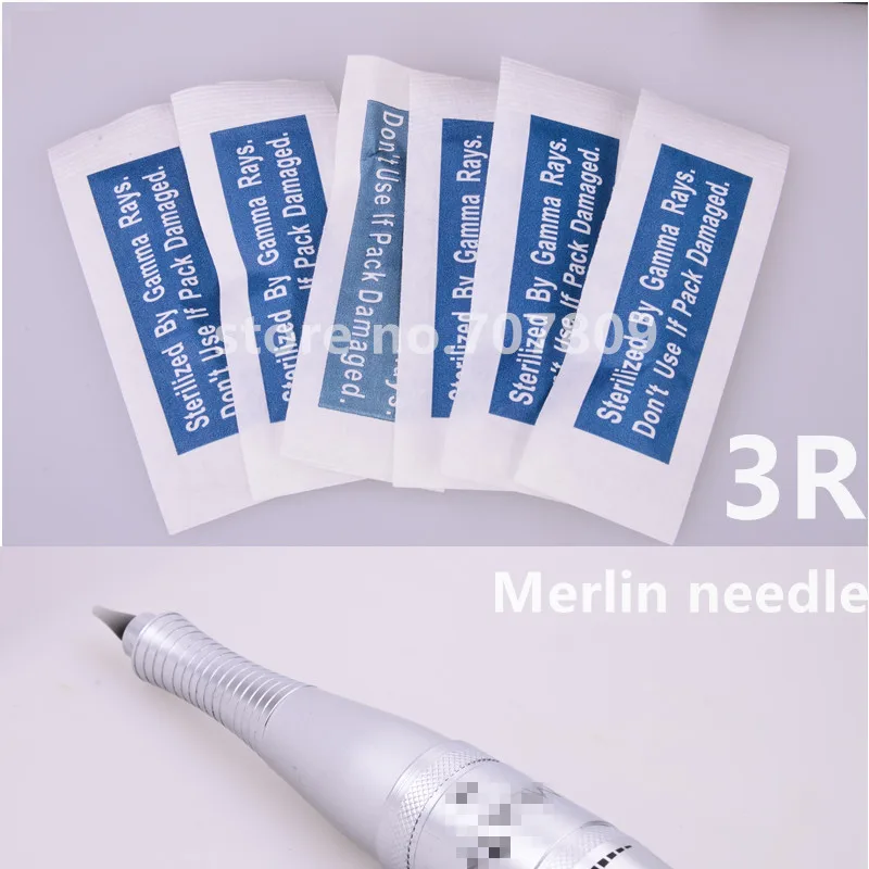 

Free Shipping 50pcs 3R Merlin Tattoo Needles For Permanent Makeup Eyebrow and Lip Designs Deluxe Merlin Machine