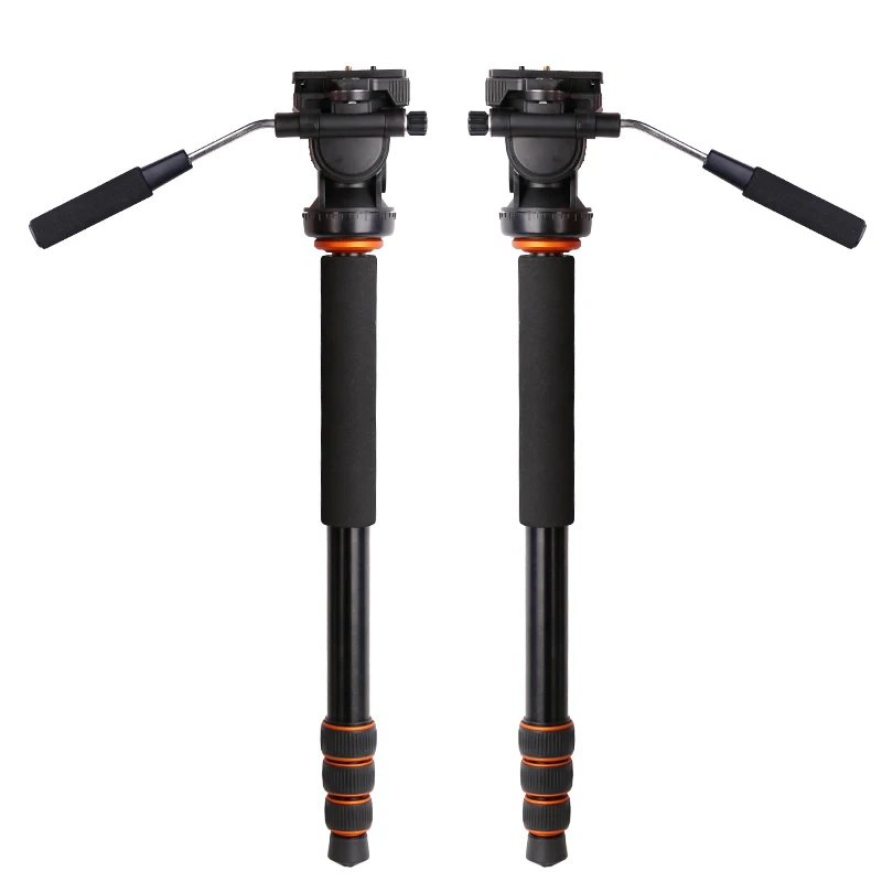 

Q228 Digital camera Monopod with fluid head 1600MM height video camera stand1.15KG lightweight Mini tripod selfie stick for DSLR
