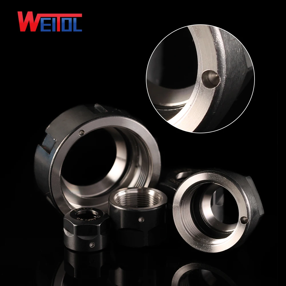 WeiTol 1pcs/lot CNC Dynamic balance nut Collet Chuck Repair Parts High Speed ER11 ER16 ER20 ER25 ER32 Clamping Hex Nuts