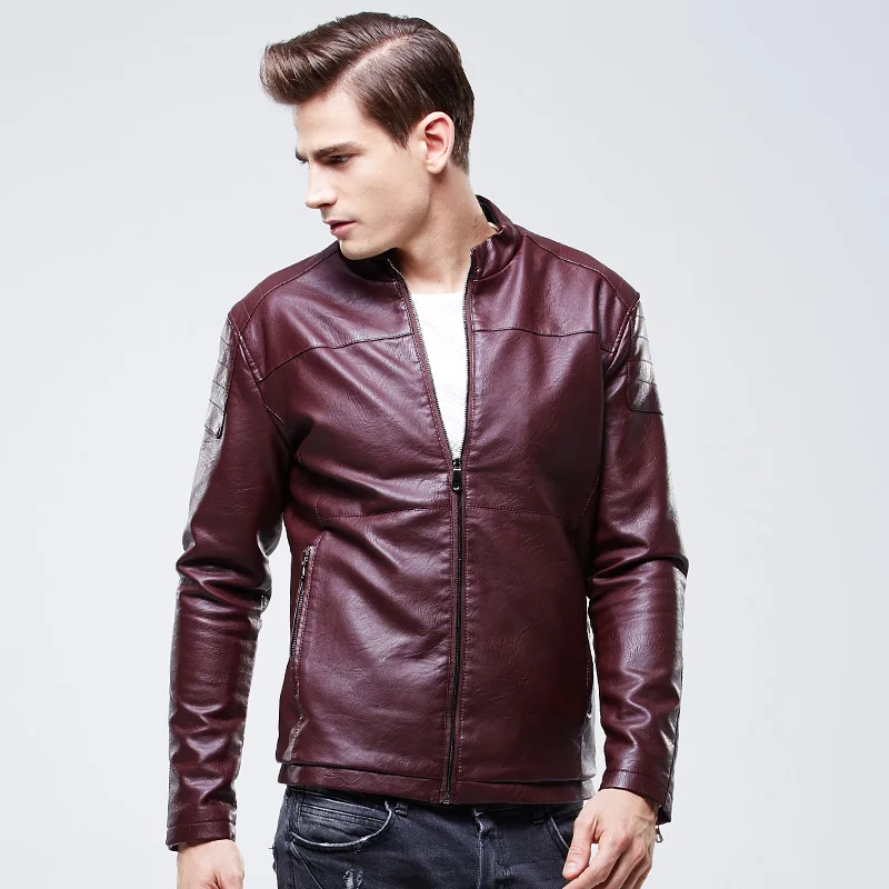 Men's fitted leather jacket Clearance