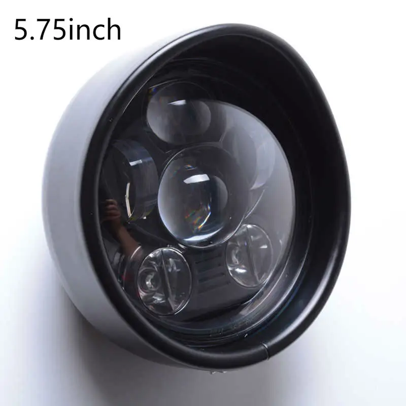 1PC 5.75Inch Black/Chrome LED Headlight Trim Ring Bezel Cover for-later FXSE and 1994-1999 FXSTC Models