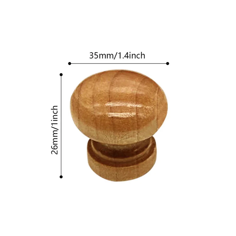 Urijk 10 шт./упак. ручки натуральная деревянная ручка для шкафа Дверные Ручки Потяните кухонную ручку мебель фурнитура круглые грибки