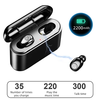 

X8 TWS Bluetooth Earphone Mini Wireless Bluetooth Headset 5D Stereo Sports Waterproof Earphone with 2200mAh Charging box Earbuds