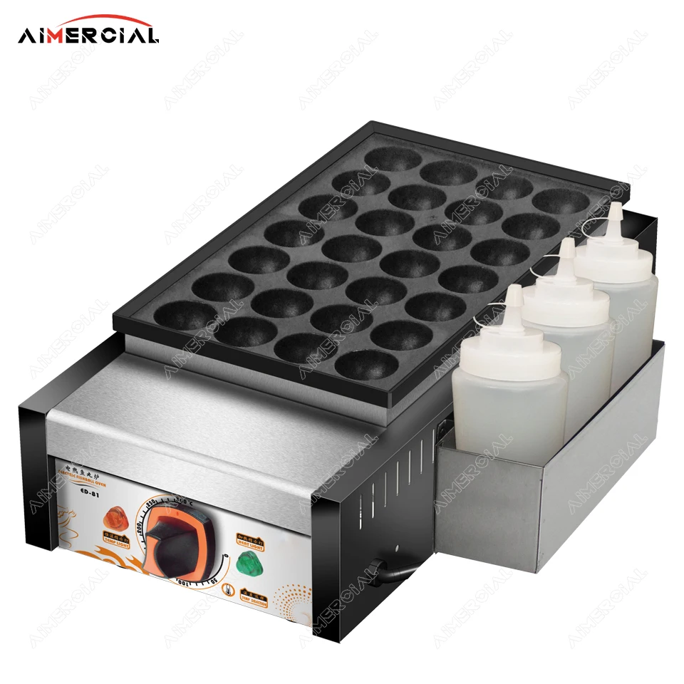 

ED81/82/83 Electric Fishball Oven Takoyaki Machine Fish Pellet Grill Snack Equipment Machinery Stainless Steel