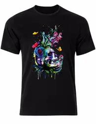 Футболка 2017 сад череп цветной Готический Футболка мужская футболка AK03 летняя повседневная одежда