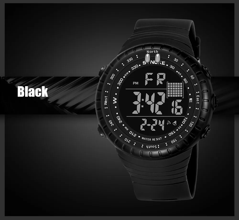 GEMIXI Men Sports Watches Multi Function Military Swimming Waterproof