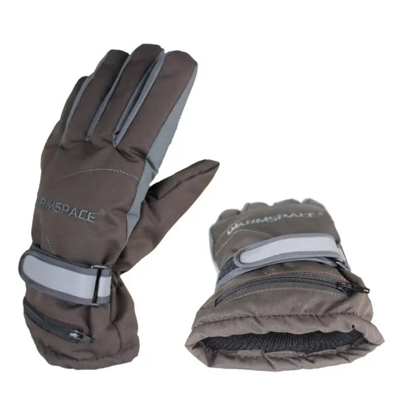 MUMIAN лыжные перчатки водонепроницаемые нагревающие перчатки перезаряжаемые теплые перчатки 4 часа нагревания ветрозащитный водонепроницаемый унисекс - Цвет: Brown