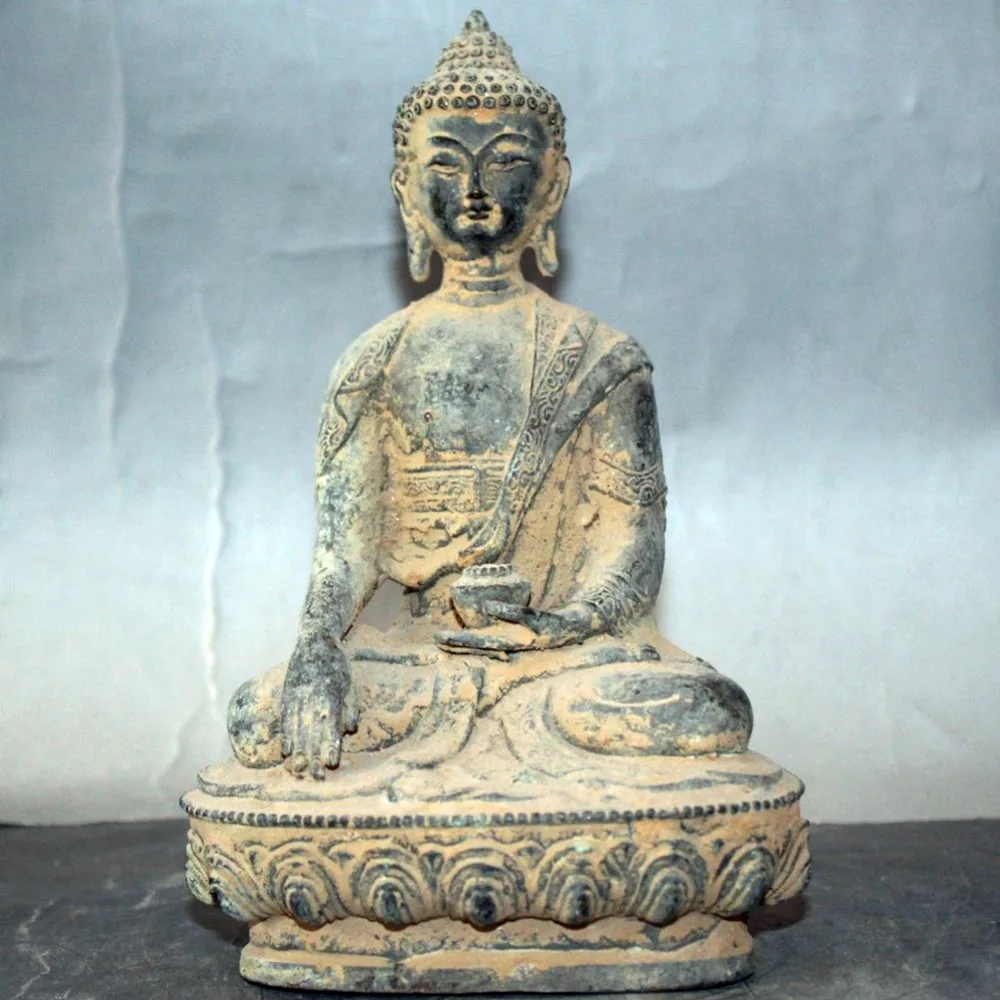 Редкая старинная буддийская из бронзы скульптура тибетские статуи бодхисаттс Скульптура