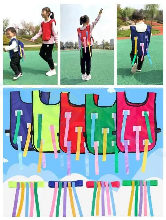 

sports game school Kindergarten baby Parent-child outdoor activity training equipment children catching tail vest belt kid toys