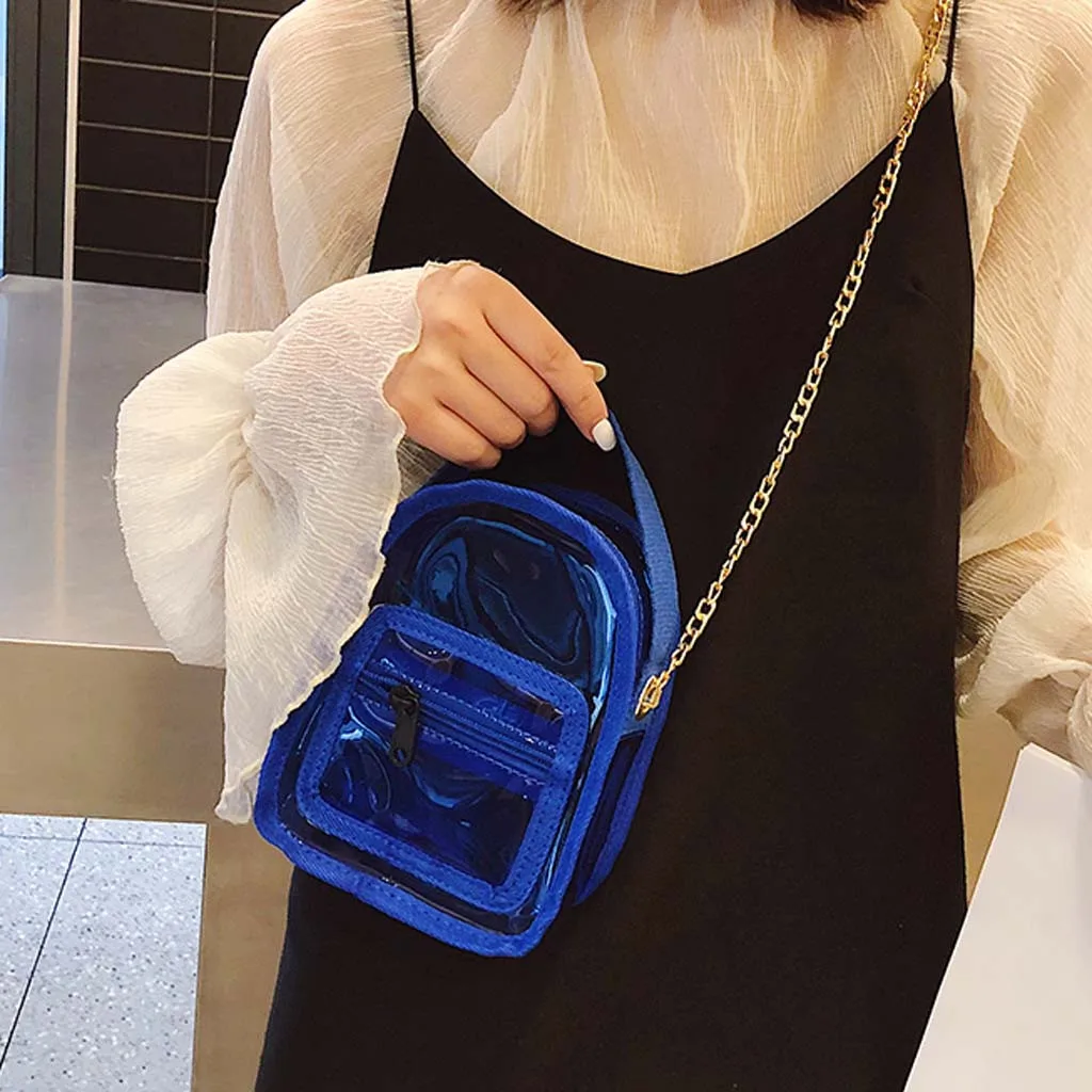Женские прозрачные ПВХ сумки через плечо карамельного цвета детские желеобразные сумки прозрачные сумочки сумки из лазерной кожи femme модная сумка через плечо# G10
