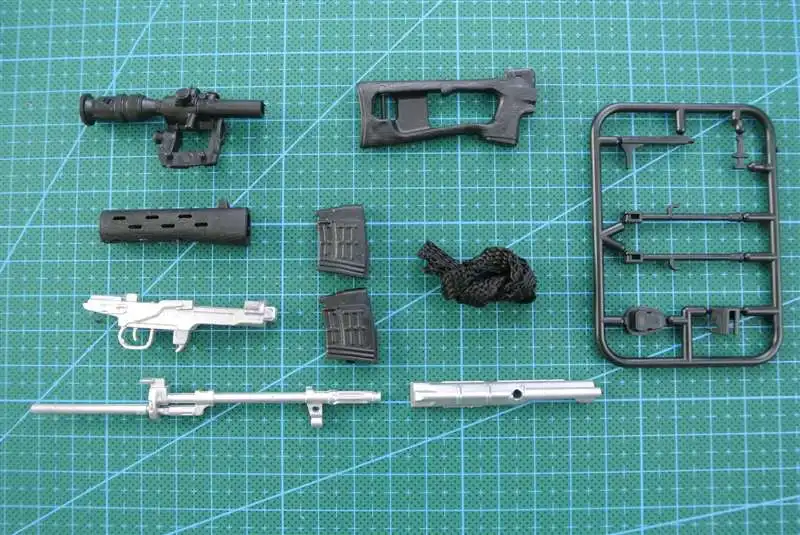 1:6 СВД снайперская винтовка 1:6 пистолет модели черный покрытием пластиковый военный модели аксессуаров для 12 "фигурку Дисплей и коллекция