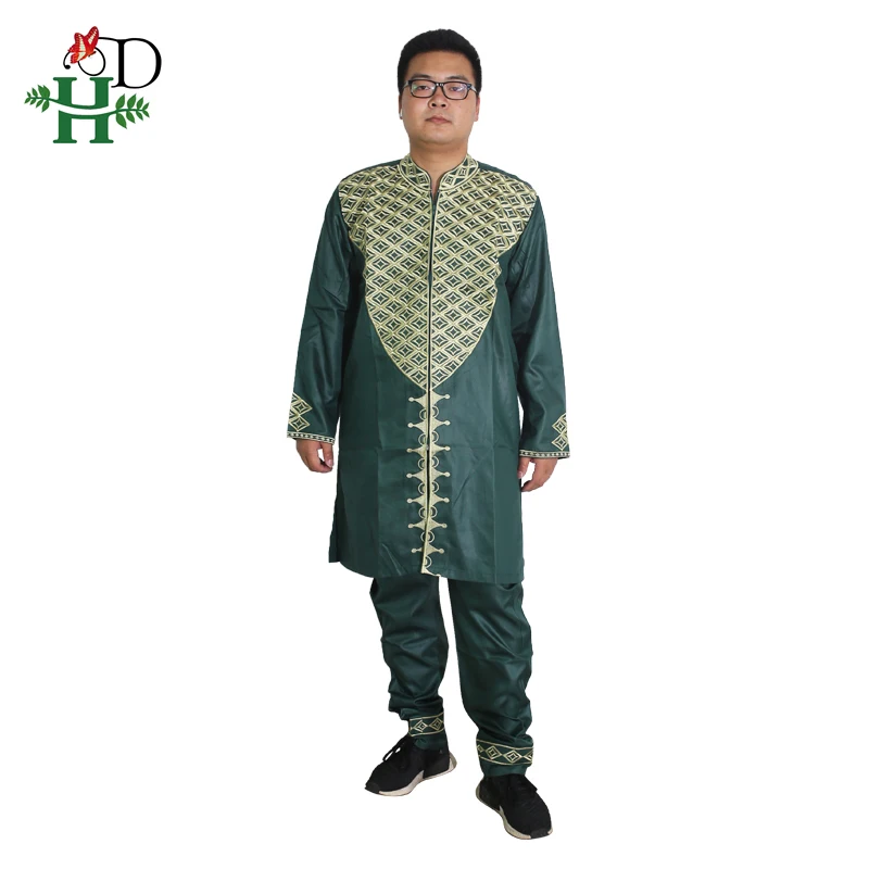 H & D Dashiki/мужская одежда Bazin Riche Одежда в африканском стиле Ropa Africana Hombre Комплект из