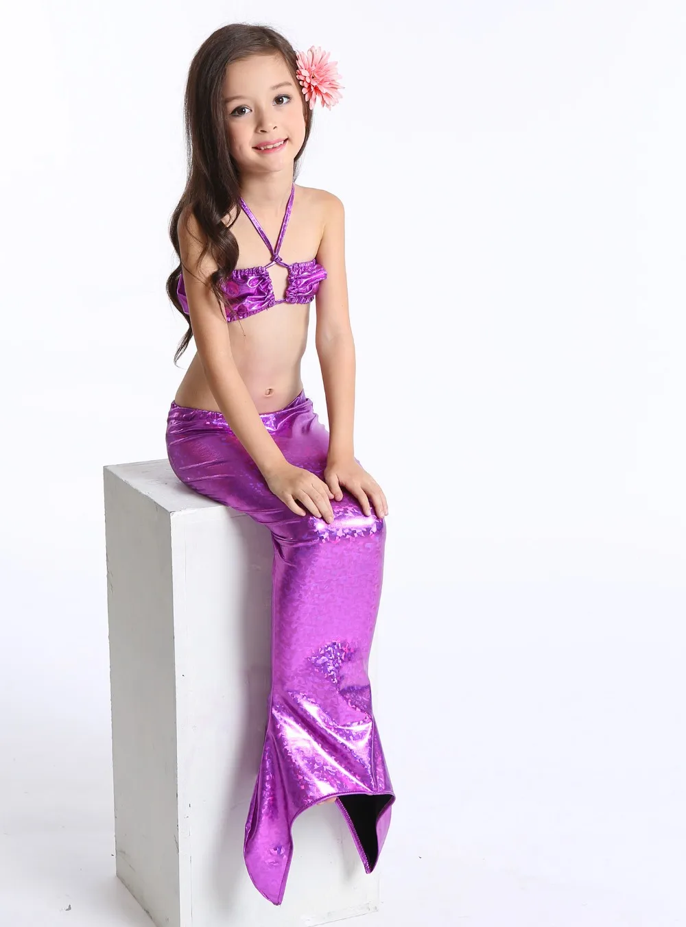 Mermaid tail for kids mermaid tails for girls costume for swimming child swimwear for Halloween cosplay Costume (28)
