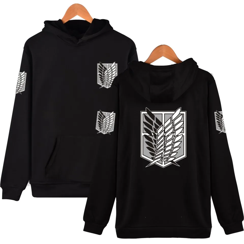 

Harajuku Sweatshirt Attack On Titan Cosplay Print Hoodies Japan Comics Hiphop Style Good Quality Red Clothes 6 Color To Choose