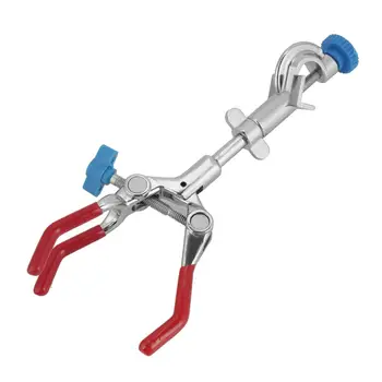 

Adjustable Three-Prong Swivel Flask Clamp Tools Metal Lab Test Tube Condenser Lab Holder Extension Flask Clamp Tool