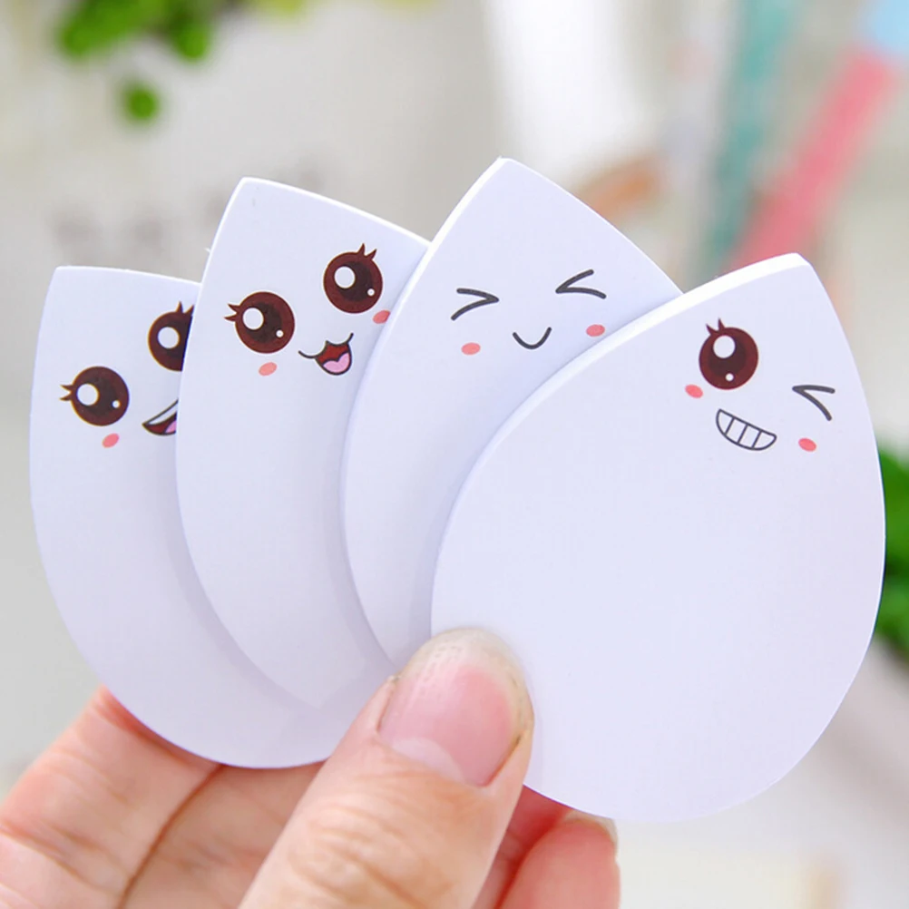 Белый Smily Water Drop Face Memo Pads Sticky Label sticker s Note Pad sticker для школьных канцелярских принадлежностей канцелярский планировщик