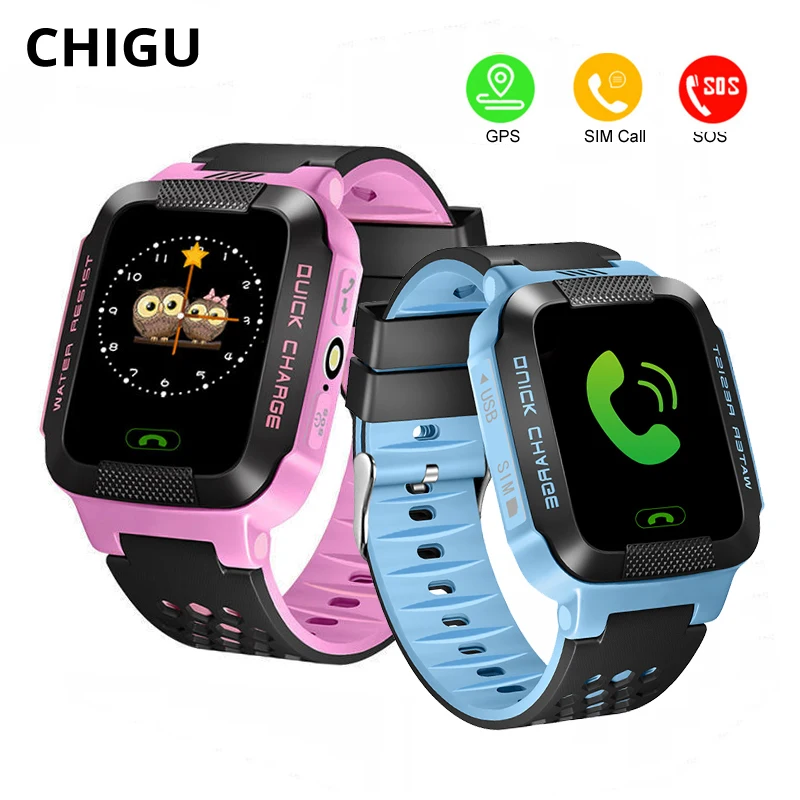 Chigu Smart Watch Kids GPS Tracker Touch Screen Baby Watch With SIM Card Bluetooth Smartwatch For iOS Android PK Q50 Q90