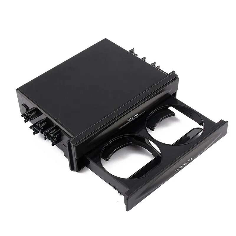 

Stowing Tidying Car Universal Double/Single Din Radio Pocket Kit Drink Cup Holder + Storage Box Car trunk organizer
