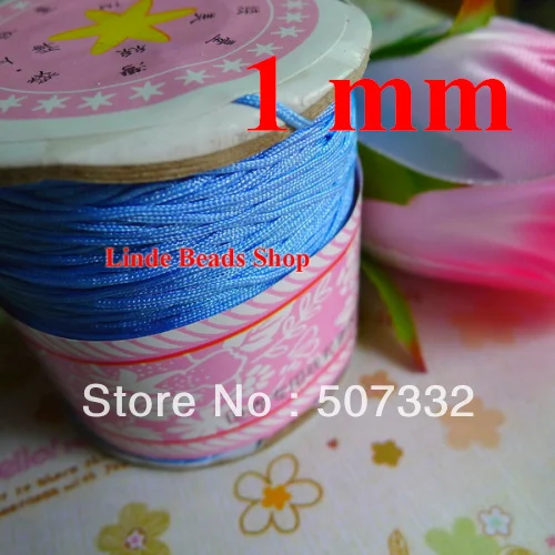 

free shipping 1mm thread cord shamballe rope sky blue Waxed Bead Cord fit shamballe bracelet necklace string 310meter R107