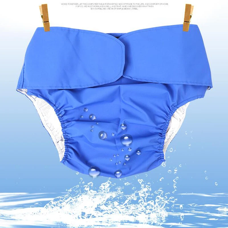 Beste Pororo Volwassen ouderen kan wassen doek diape Oude Urine Niet Nat luier Broek Incontinentie Waterdichte Katoenen Luiers Broek D20