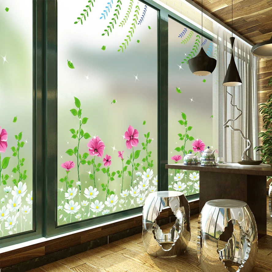 Electrostatic frosted glass film translucent opaque windows stickers bathroom toilet balcony