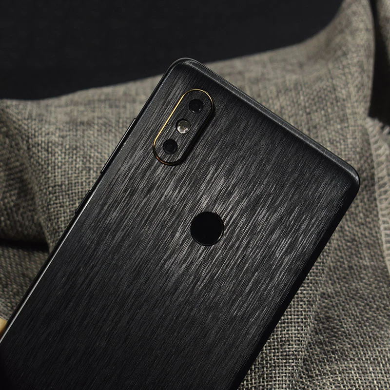 

Metal Brushed Pattern For Xiaomi Mix 2S Mix2s Mobile Phone Decorative Protector Matte MIX2s Back Film Stickers AE Saver SHIP