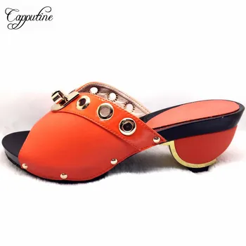 

Nigerican Design Elegant Women Shoes For Dress African New Style Shoes For Evening Party Metal High Heels Shoes TX-987-5