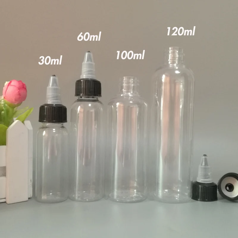 Pen Shape Refillable Dropper Bottles 5pcs PET Plastic 30ml 60ml 100ml 120ml with Twist off Caps for E-Liquid E-Juice image 6