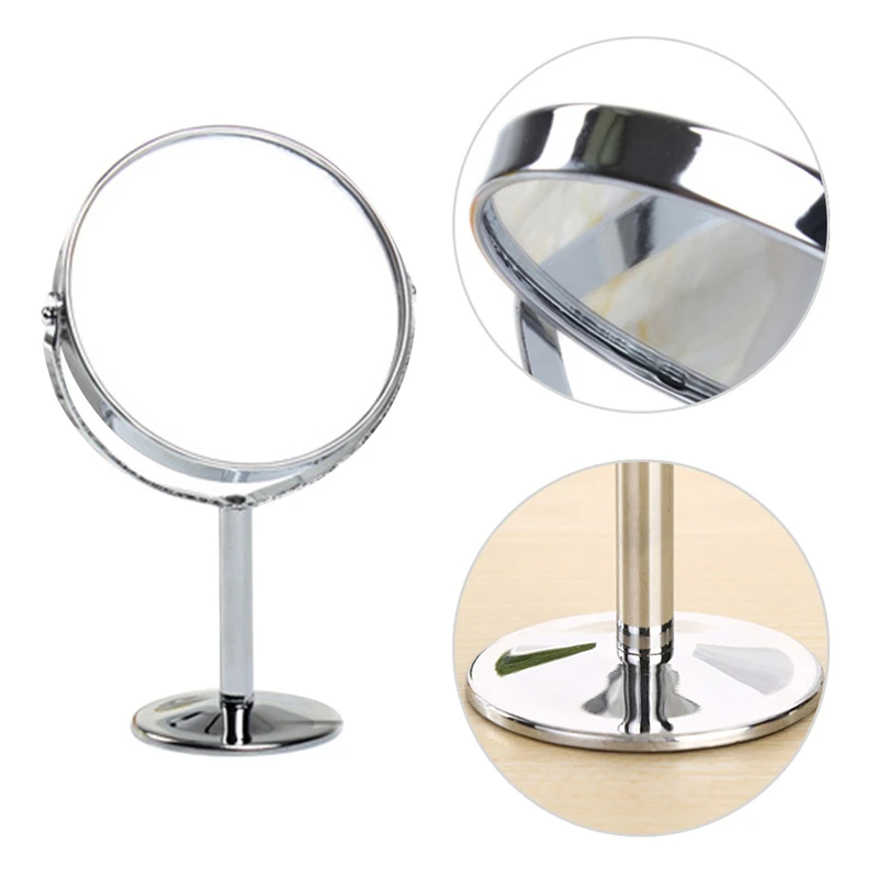 Серебряный стол Тип Двусторонняя косметического зеркала с 1:2 увеличительное Функция стекла косметическое зеркало