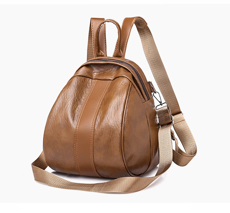 Повседневный женский маленький рюкзак, Женский высококачественный мягкий кожаный школьный рюкзак для девочек-подростков, дорожная сумка через плечо, мини-рюкзак-светильник