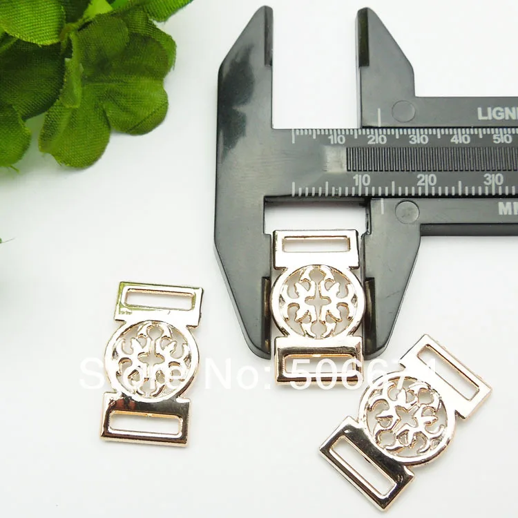

gold color no fade DIY ribbon buckles 13*24mm,30pcs ribbon slider for wedding invitation accessories on bowknot on bag shoes