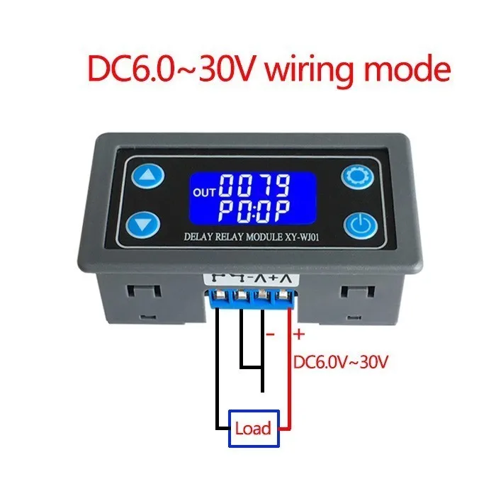 DC12V Светодиодный модуль реле с цифровой задержкой времени Программируемый таймер реле переключатель управления цикл запуска времени с чехол для внутреннего