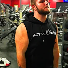 Работает жилет Для мужчин Бодибилдинг Майка сжатия Фитнес тренажерный зал Спортивная майка с капюшоном Для мужчин; рубашка без рукавов