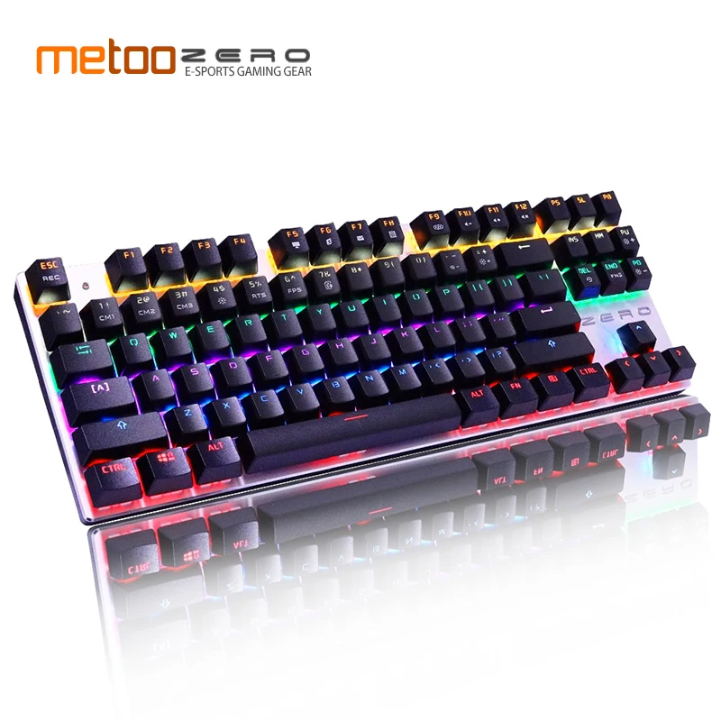 Original Metoo Genuine Gaming Mechanical Keyboard 87/104 keys Anti-ghosting LED Backlit wired Keyboard for gamer English/Russian