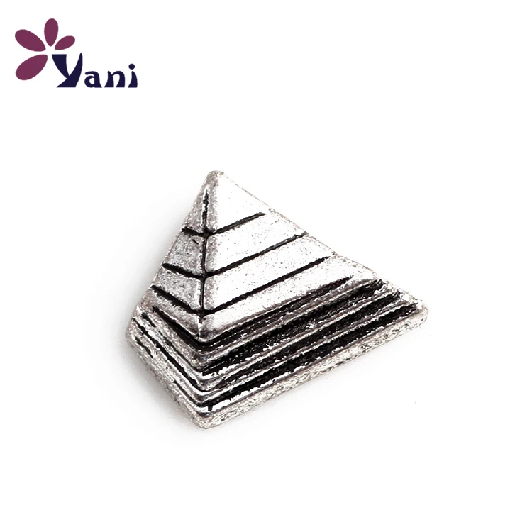 F485 Hot Selling 20pcs/lot Silver Floating Pyramids Charms Fit Memory Glass Lockets MF10#(Free Shipping) | Украшения и аксессуары