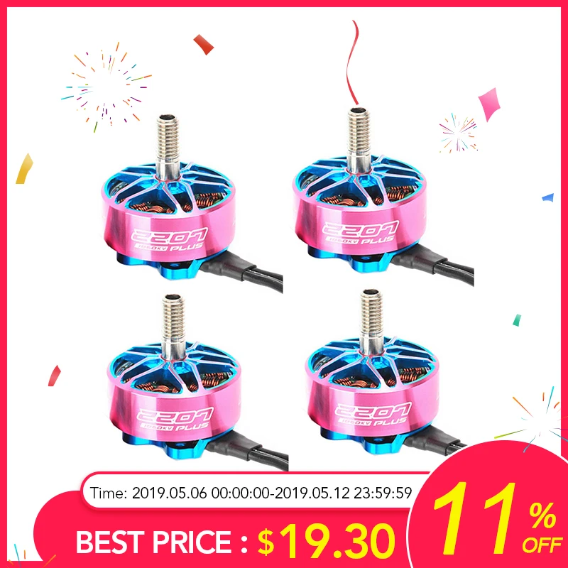 

1PCS/4PCS RCINPOWER GTS-V2 2207PLUS 2207 2750KV 1860KV 4-6S Brushless Motor for RC Drone FPV Quadcopter Spare Part DIY Accs