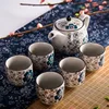 Yamada – théière colorée peinte à la main, de style japonais, sous glaçure, avec un Pot et cinq tasses, service à thé pour Thanksgiving ► Photo 2/5