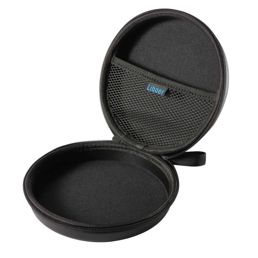 

Liboer Headphone Hard Case Bag Portable with Zipper Black Headphone Boxes Case Large Big for Edifier H690 AKG Y45 Headset B&O A1
