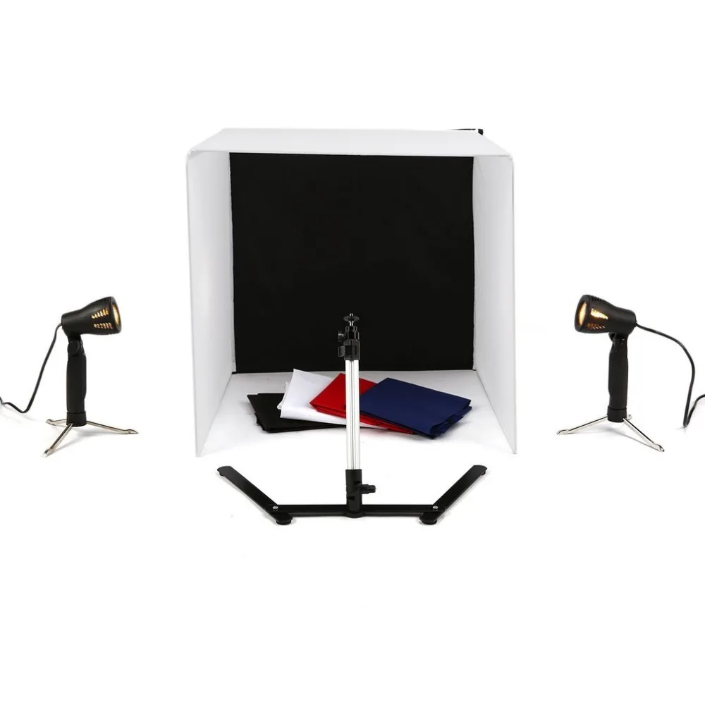 

Portable Size 40cm Softbox Foldable Photography Camera Photo Studio Box Light Tent Set Box Set for Digital DSLR Camera EU Plug