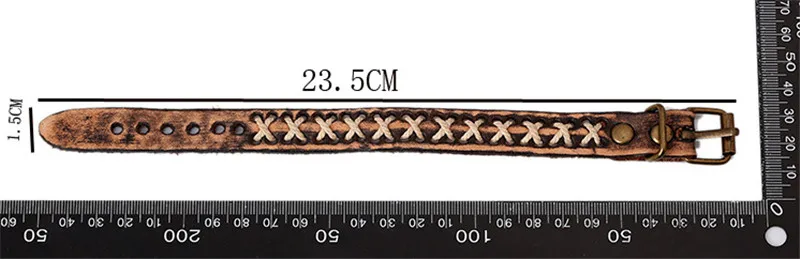Браслет из натуральной кожи, старинный браслет, Плетеный Браслет-манжета, браслет ручной работы, ювелирные изделия для мужчин и женщин