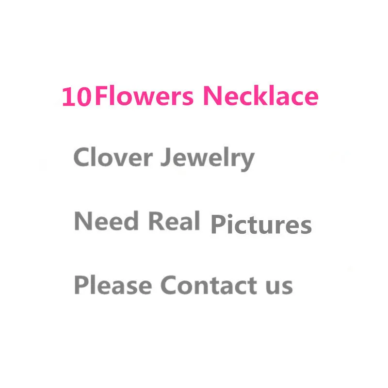 

Hot Brand Pure 925 Sterling Silver Jewelry For Women Four Leaf flower Neckalce Pendant Party 10 Flower Necklace 45cm