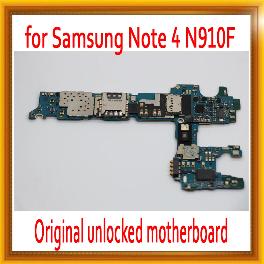 

with Full Chips for Samsung Galaxy Note 4 N910F Motherboard,32gb Original unlocked for Note 4 N910F Logic board,EU Version