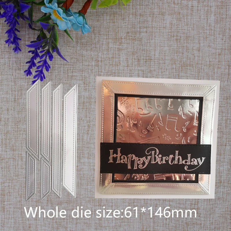

2019 New Arrival Frame die Collection Metal Cutting Dies Stencils for DIY Scrapbook Photo Album Embossing Knife Mode 61x146mm