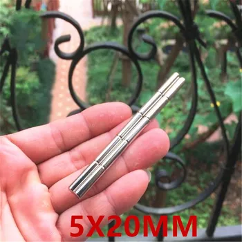 

200pcs 5mm x 20mm Strong Round Magnets Dia 5x20 Neodymium Magnet Rare Earth Magnet 5*20 5x20mm