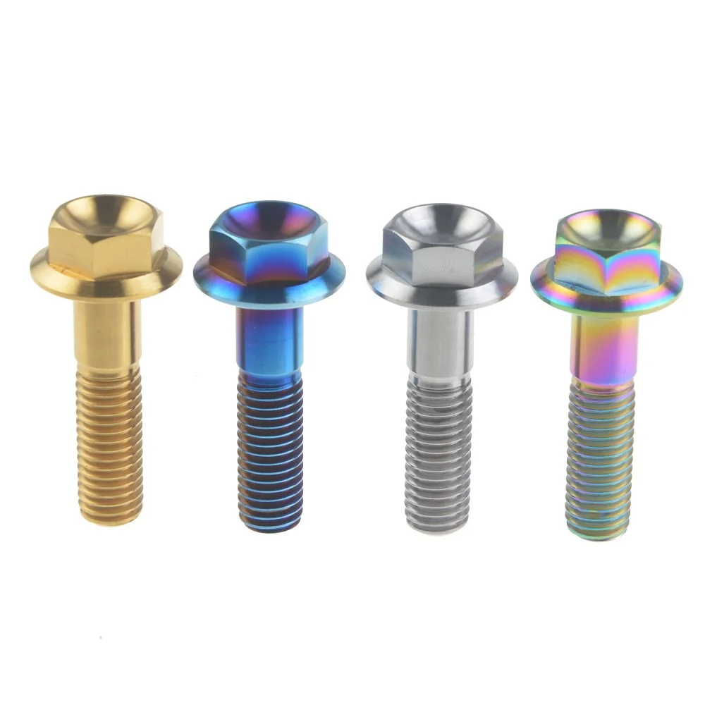

1 Pcs Titanium DIN6921 M10X40 mm Hex Head Flange M10 Bolt for Bike Bicycle Stem
