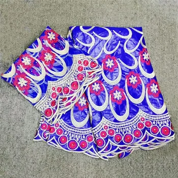 

High quality Latest 2018 African Embroidered Bazin riche lace fabric with stones fabric for Evening Dresses 3L3-19