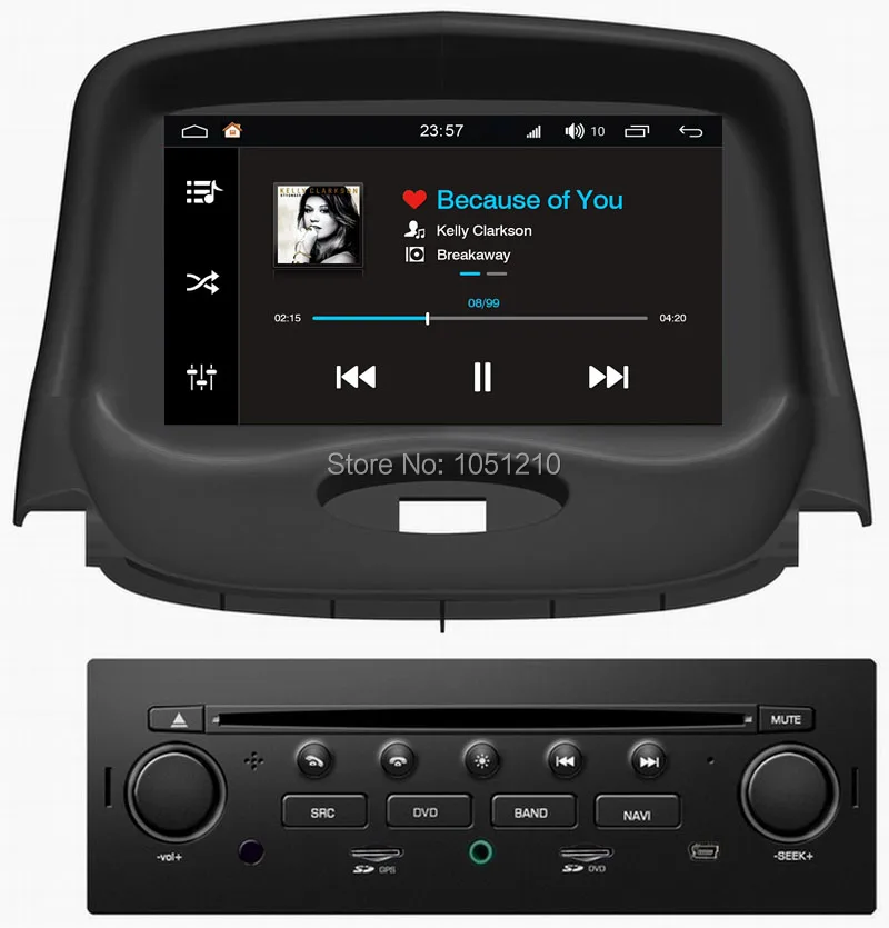Автомобильный мультимедийный плеер Ouchuangbo 8 ядер gps рекордер для Peugeot 206 с android 0