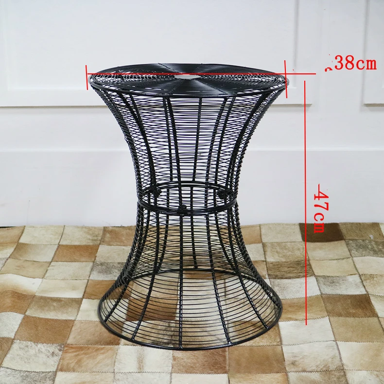 Металлическая проволока чайный столик простой и Современный твердый Железный Круглый стол для гостиной креативный журнальный столик