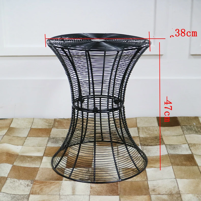 Metal Wire Tea Table Simple and Modern Solid Iron Round Table Living Room Creative Coffee Table